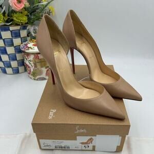 Women's Christian Louboutin Iriza 100 mm leather pumps size 42 made in Italy